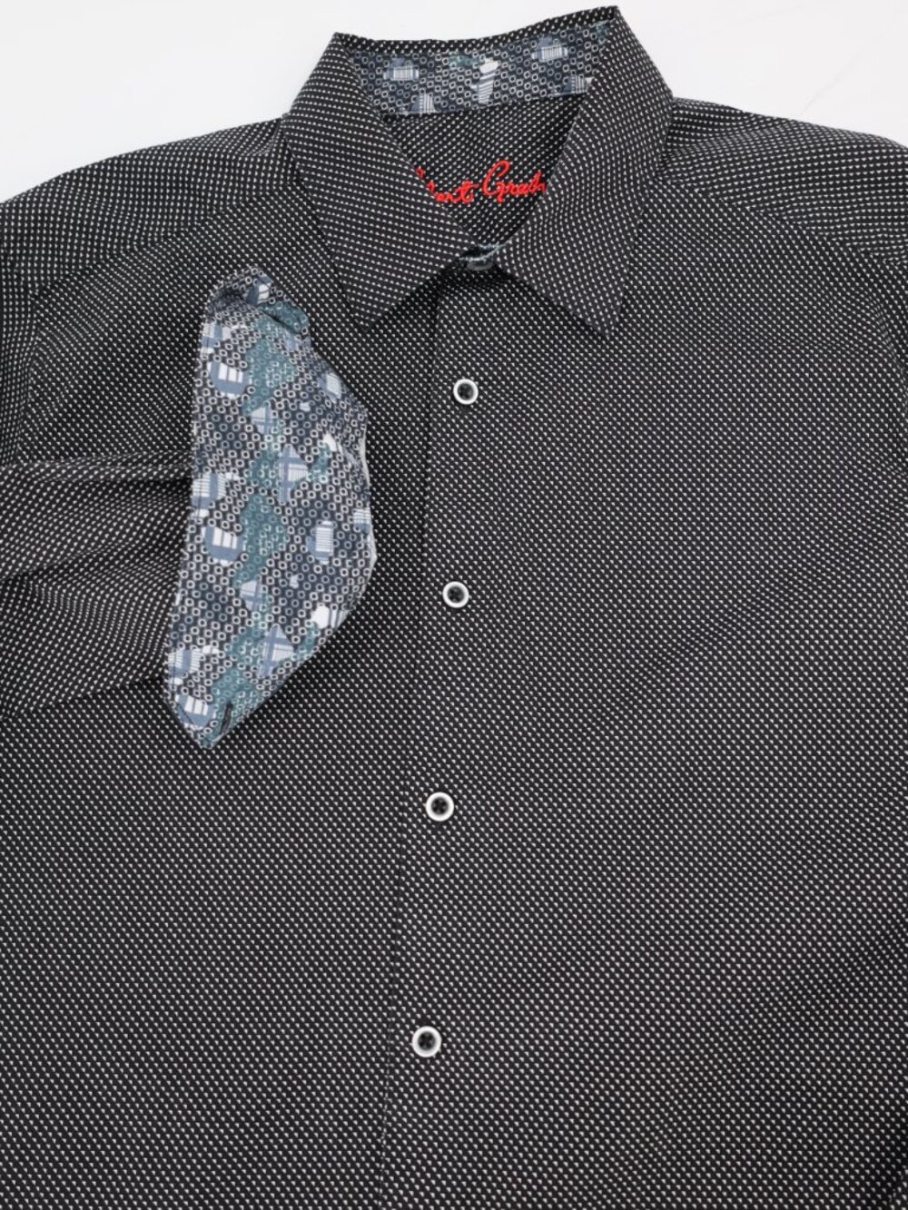 Robert Graham Shirt Men Medium Classic Geometric Button Up Long Sleeve flip cuff